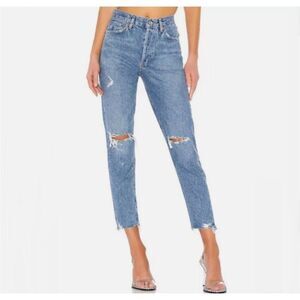 Agolde Jamie High Waist Straight Leg Cropped Jeans | Size 30